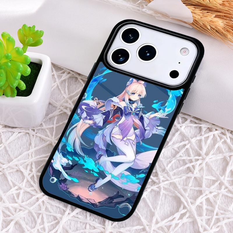 Genshin Impact Sangonomiya Kokomi soft Phone Case for iPhone 17 Air 16 15 11 12 14 13 Pro Max Shockproof Cover