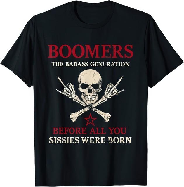 Boomers Generation Before All You Sissie Were Born Funny Retro Graphic T Shirt S разноцветный