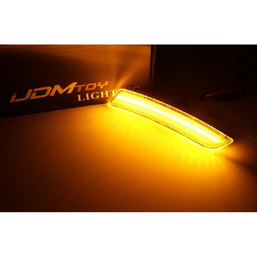 Klare Linse Vorne Gelbe LED Seitenmarkierungsleuchten Für Chevy Camaro Cadillac ATS CTS