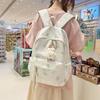 Schoolbag High Value Korean Version Ins Style Backpack Female Student Large Capacity Cute Cartoon Schoolbag Lightweight Simple Backpack