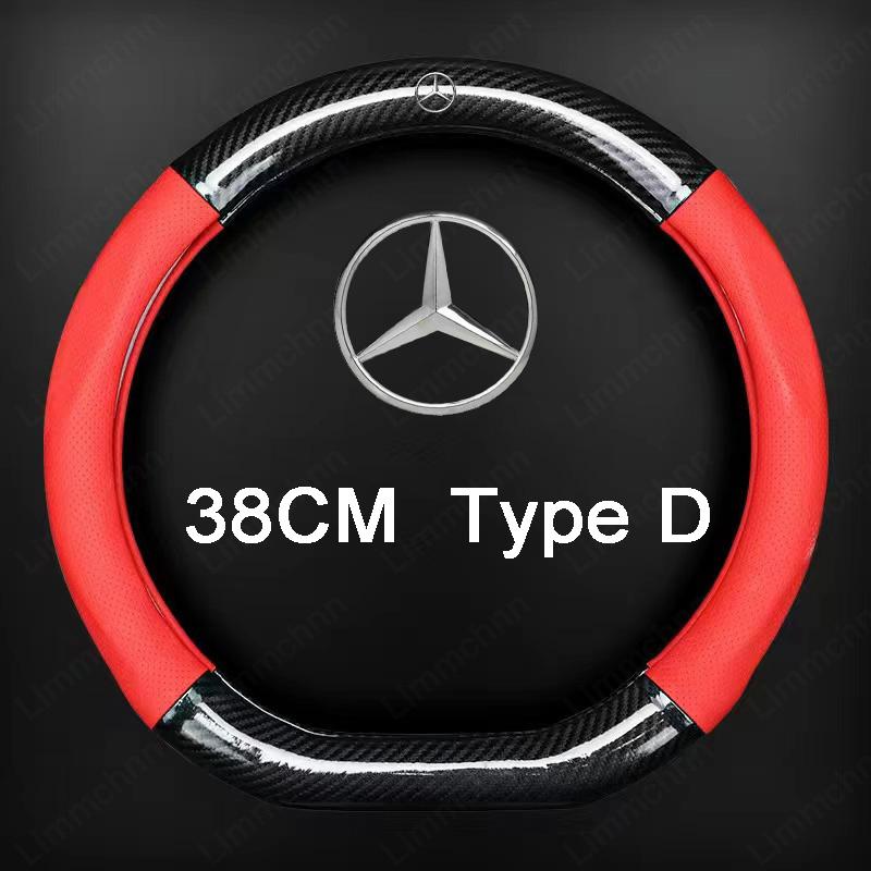 Car Steering Wheel Cover For Mercedes Benz AMG W203 W206 W220 W205 W211 W212 W201 W210 W108 GLA GLK Car Decoration Accessories
