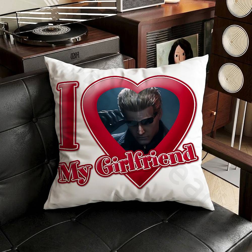 Albert Wesker P Pillow Case Sofa Living Room Bedroom Headboard Backrest Cushion Square Cushion Nap Time
