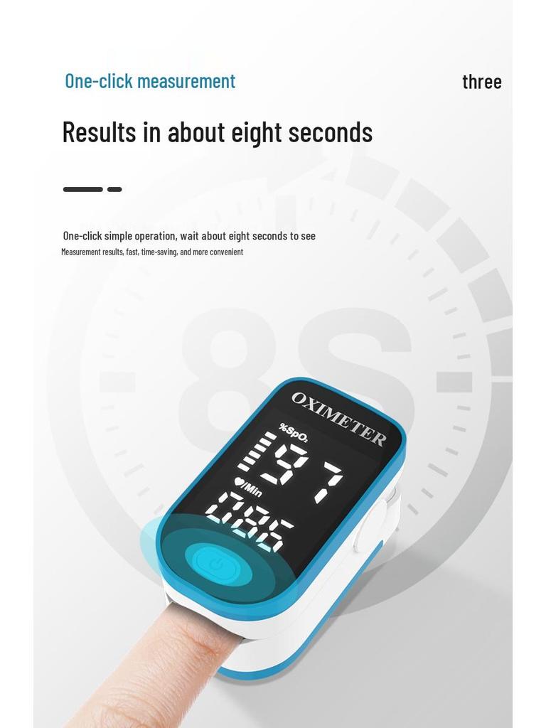 LK87 Fingertip Pulse Oximeter - Digital Display Oxygen Saturation Monitor