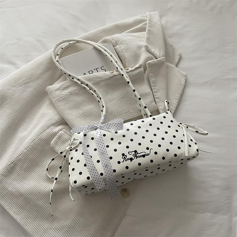 Sweet Polka Dot Underarm Bag - Trendy Casual Bag with Simple Design and Large Capacity, Single Shoulder Bag