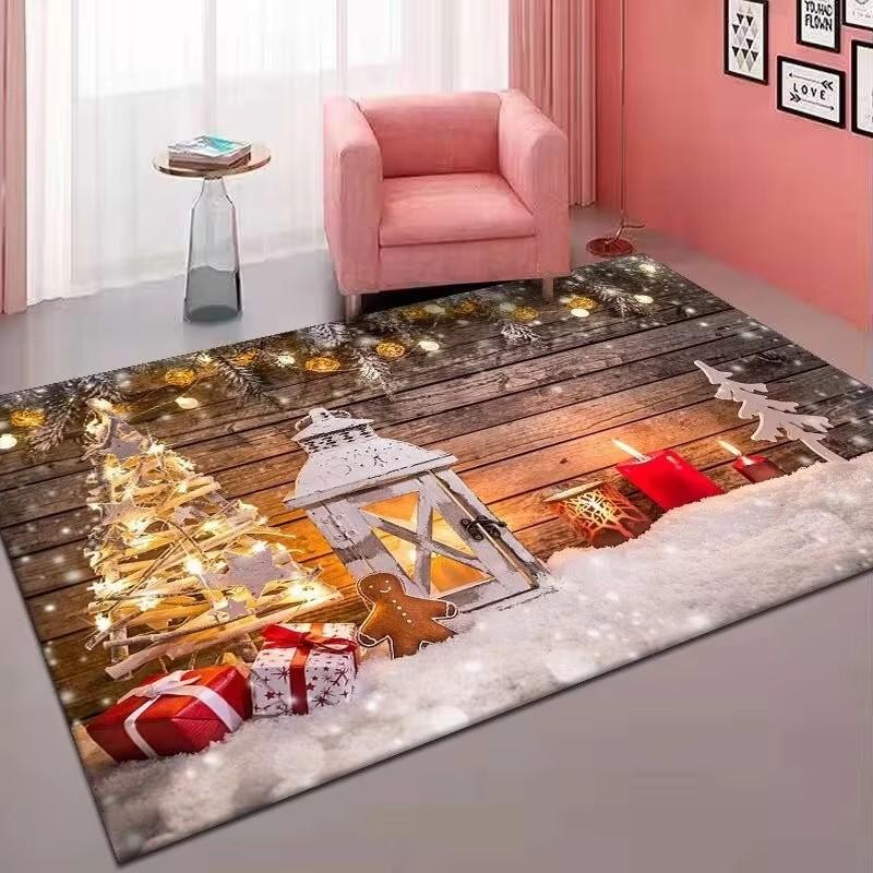 Christmas Series Home Carpets Living Room Sofa Decoration Bedroom Bedside Area Rugs Anti Slip Washable Coffee Table Floor Mat