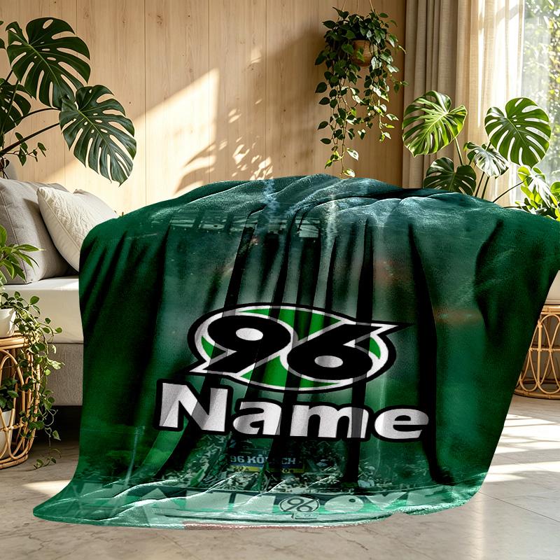 Custom Name Personalized Hannover 96 Football Print Blanket, Home Decor, Bedroom, Sofa, Camping, Couch, Gifts for Birthday ChristmasEnthusiasts