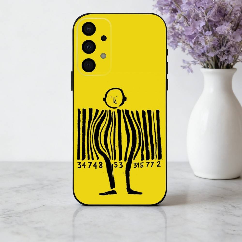 J-Jean-N J-Jullien-N M-Minimalist Art Phone Case For Samsung Galaxy A73,A72,A71,A70,A53,A52,A51,Soft Silicone Black Cover