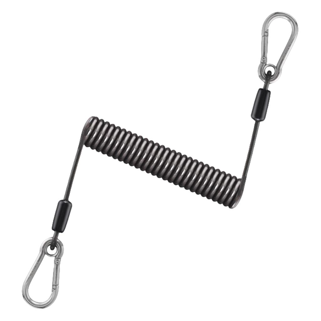 Anti-Lost Stretch Cord for Fishing Multipurpose Tools Fishing Safety Lanyard Retractable Coiled Tether with Carabiner