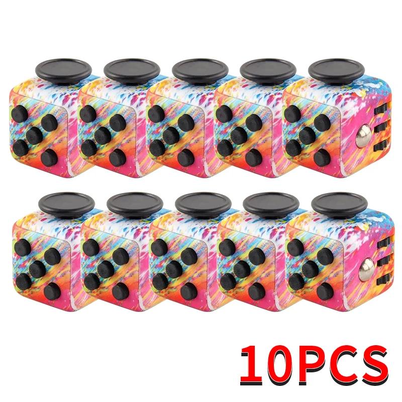 Fashion Decompression Dice Anti-Stress Relieve Adult Children Sensory Gift Fidget Toys Fingertip Press Button Toy For Kids
