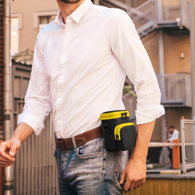 AntiScratch Camera Case Double Zippers Quick Access Padded Interior Elastic Band Secure For Travel Outdoor Shoots