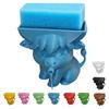 Highland Cow Sponge Holder with Drainage Bathroom Kitchen Sink Countertop 3D Printed Cattle Sponge Stand Multifunctional Sponge Organizer Storage Rack