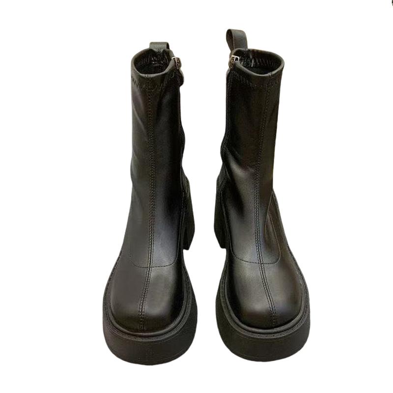 Fashion High Heels Women Ankle Boots Platform Chunky Fashion Shoes Winter Dress Designer Pumps 2025 New Cozy Goth Chelsea Botas De Mujer