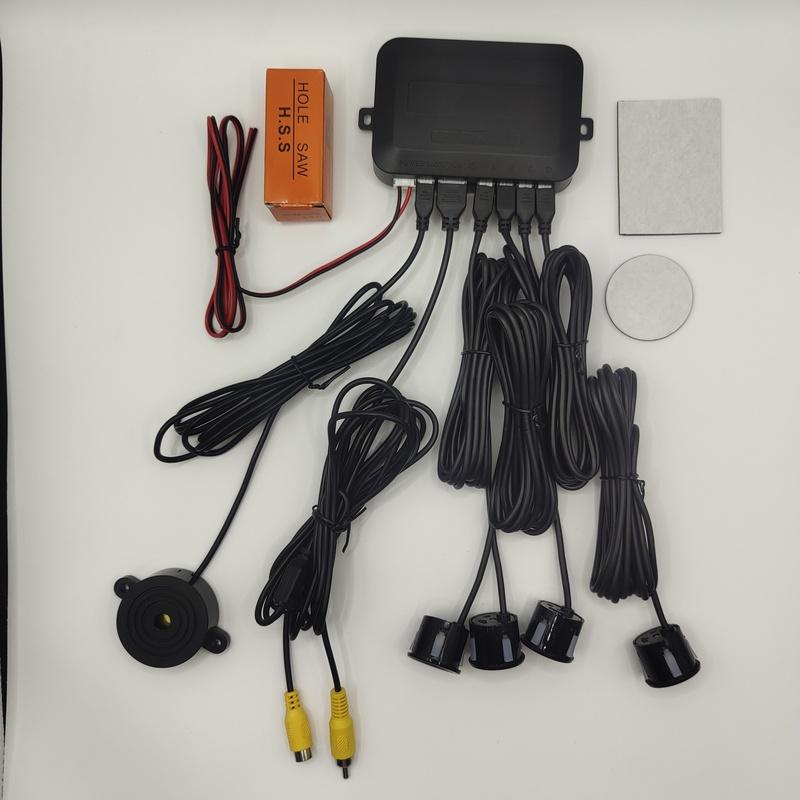 Video Parking Sensor Kit Car Reverse Backup Radar Assistance Auto Monitor Digital Display forMonitor Camera System