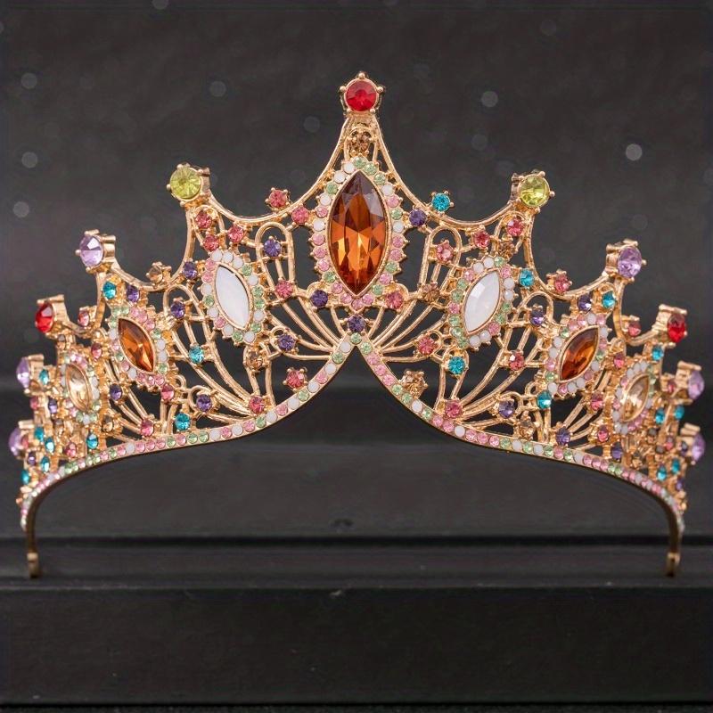 Baroque Crystal Tiaras and Crown Rhinestone Prom Diadem Headband for Women Bridal Wedding Hair Accessories Jewelry Crown Tiara
