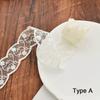 5 Yards Pure Cotton Sewing Trim DIY Craft Accessory White Flowers Fringe Trimming Ribbon Multi-size Decor Ribbon