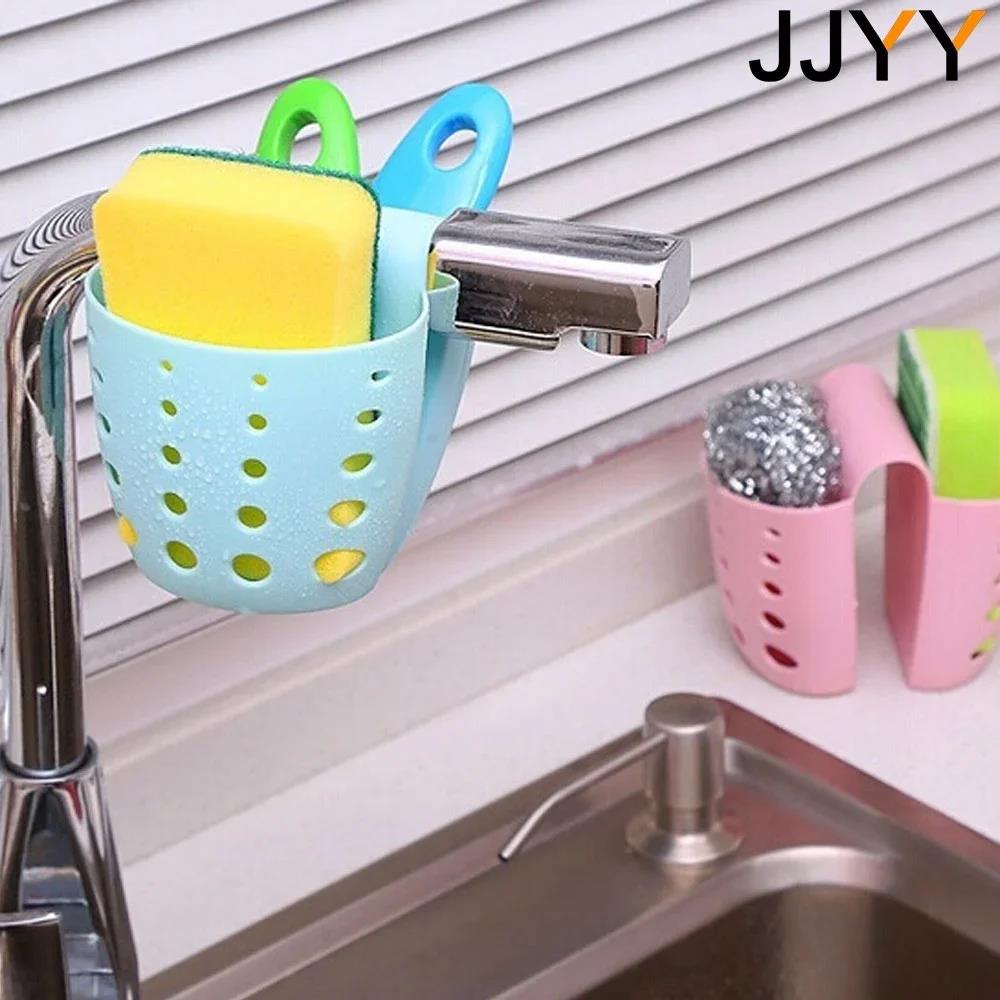 Double Silicone Sponge Holder Sink Rack Storage Organizer Kitchen Sink Saddle Style Soap Dispenser Kitchen Tools Home Organizer 2