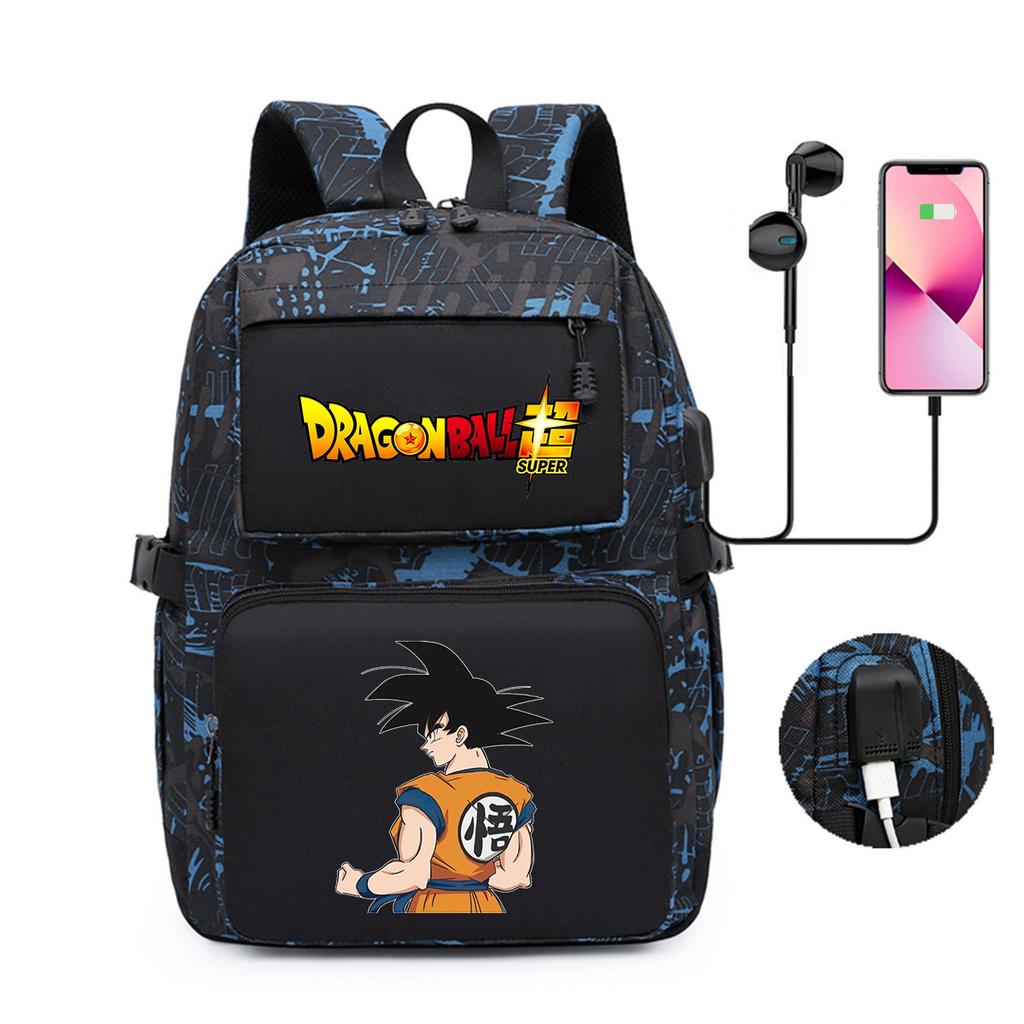 Riman Dragon Ball Peripheral Printed Backpack Youth Student School Bag Usb Computer Bag Backpack Men And Women