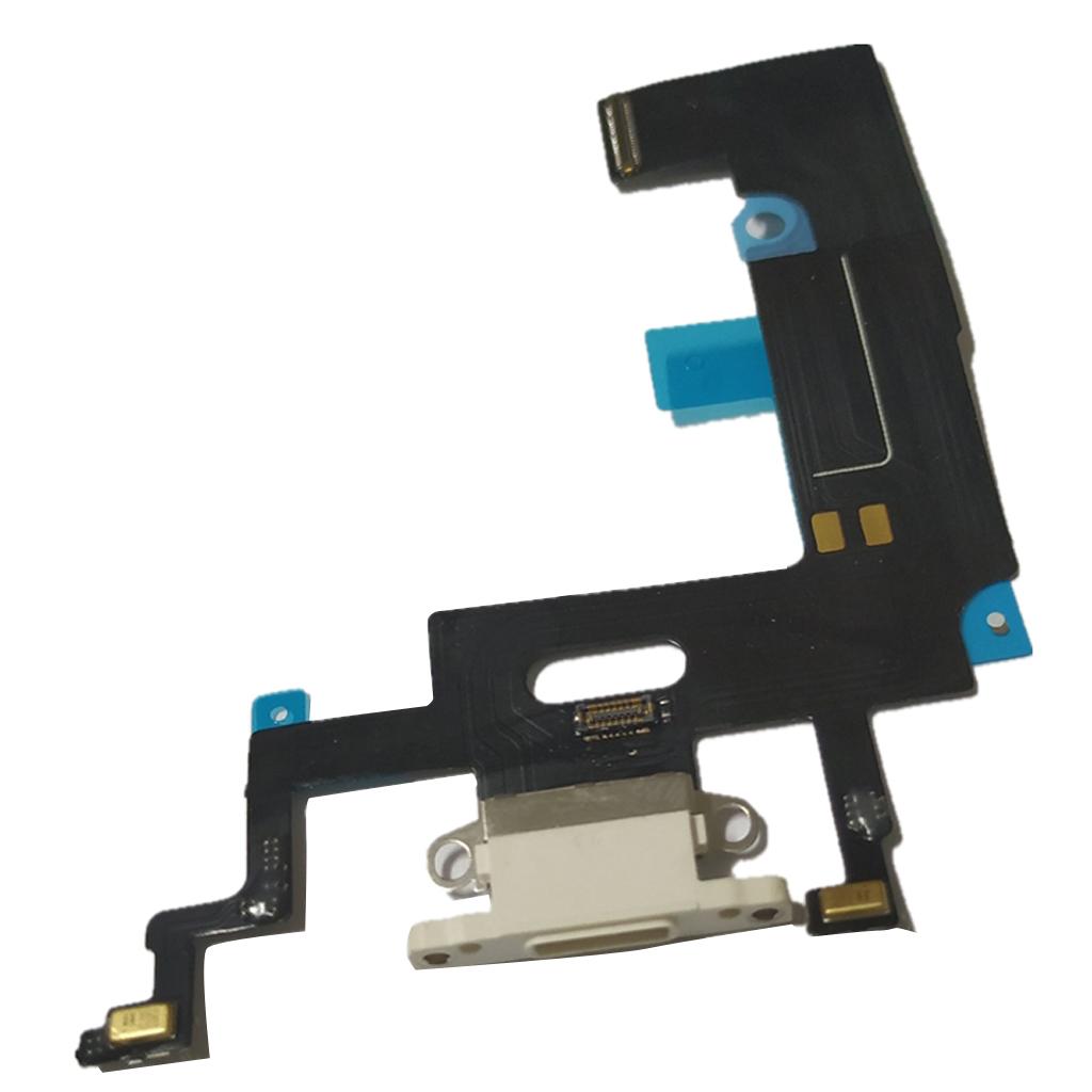 1xUSB Charging Port Flex Cable w/ Mic Replacement for iphone xr White