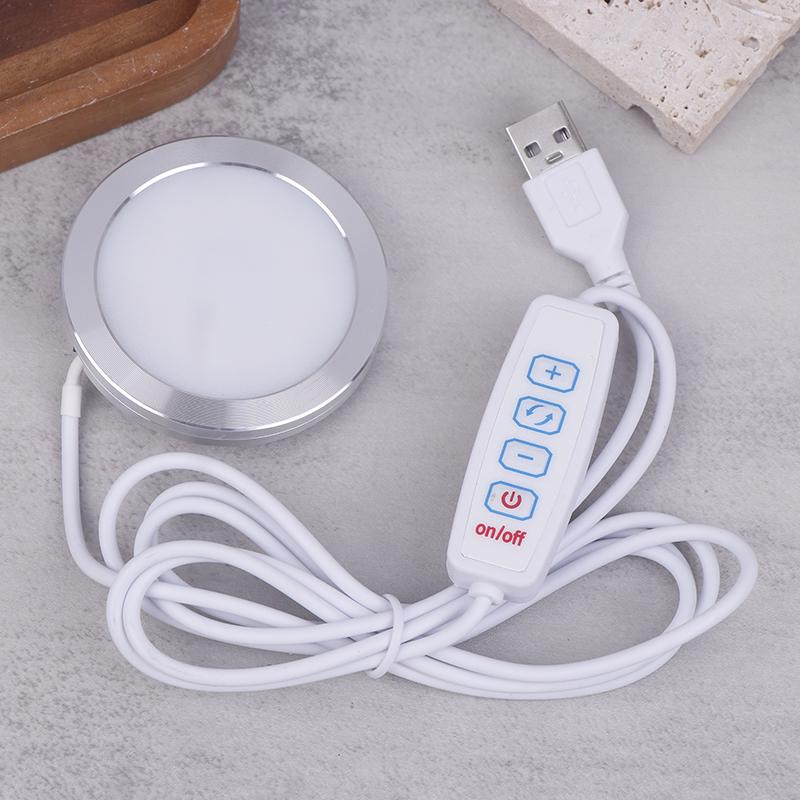 8Mm Usb Dc5V 2W Dimmable Spotlight Surface Mounted Mini Led Lighting Circular Ceiling Light Diy Light Exhibition Cabinet Lamp