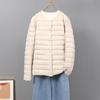 2024 Women's Slim Lightweight Down Jacket - Short, Round Neck, Warm Inner Layer, Trendy Plus Size Outerwear