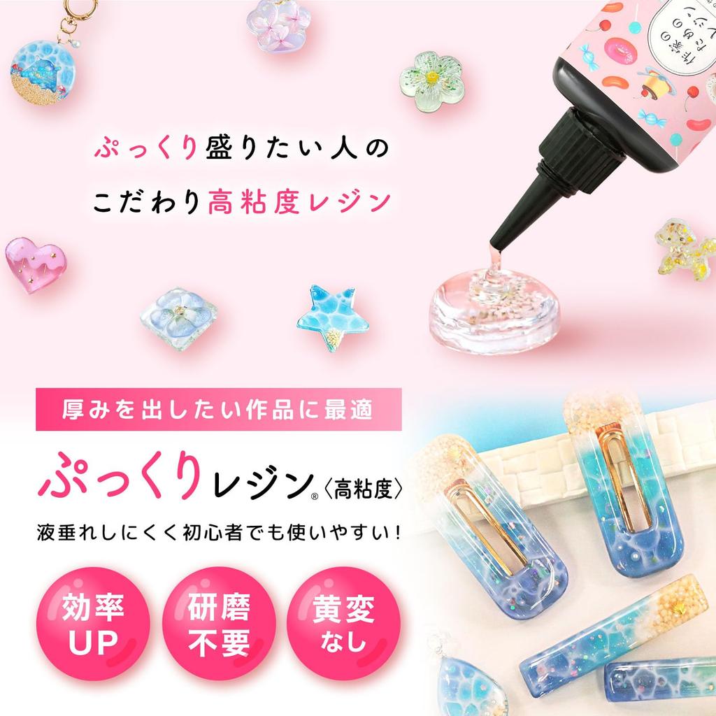 Plump Resin Made in Resin for UV Resin Plump Hard Clear Trending on Social Media High-Viscosity Resin, Liquid, Japan, 100g, Artists, Liquid, Resin,