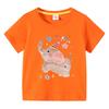 Girls TShirt Cute Elephant Print Short Sleeve Tee 100 Cotton Soft Breathable Summer Tops for Kids Children