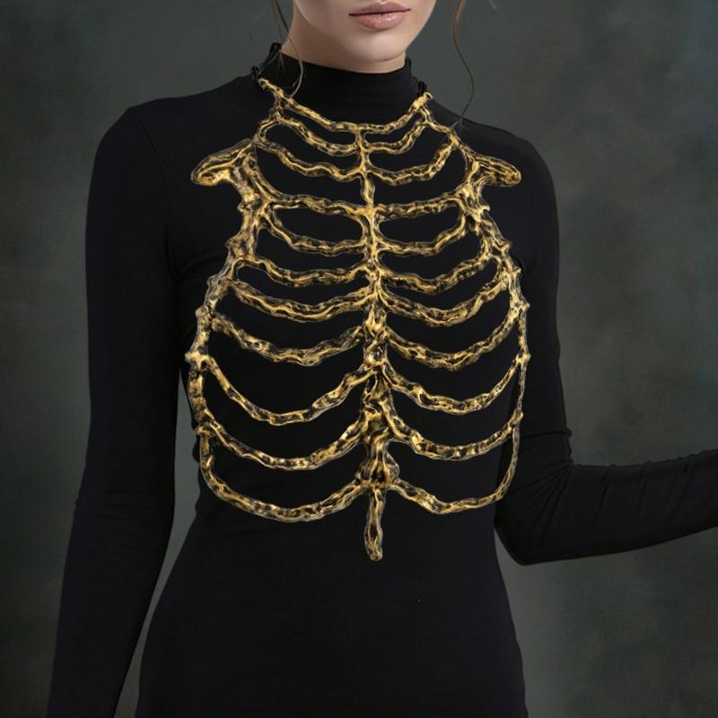 Scheletro di Plastica Realistico Costume Accessori Per Feste di Halloween e Spettacoli Teatrali Con Design Dettagliato
