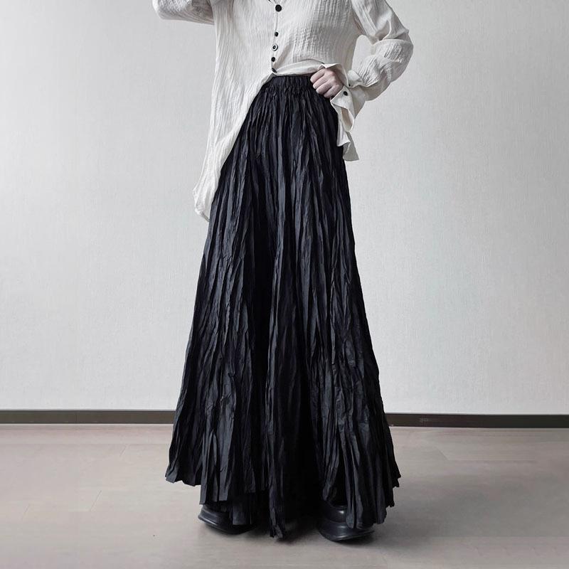 

Женская винтажная юбка Y2k одного размера, темная, оверсайз, плиссированная, асимметричная юбка One Size чёрный