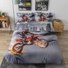 New 3D Print Dirt Bike Beding Set For Bedrom Soft Modern Bedspreads Comefortable Children Kids Soft Duvet Cover Comfortable Quilt Cover And Pilowcase