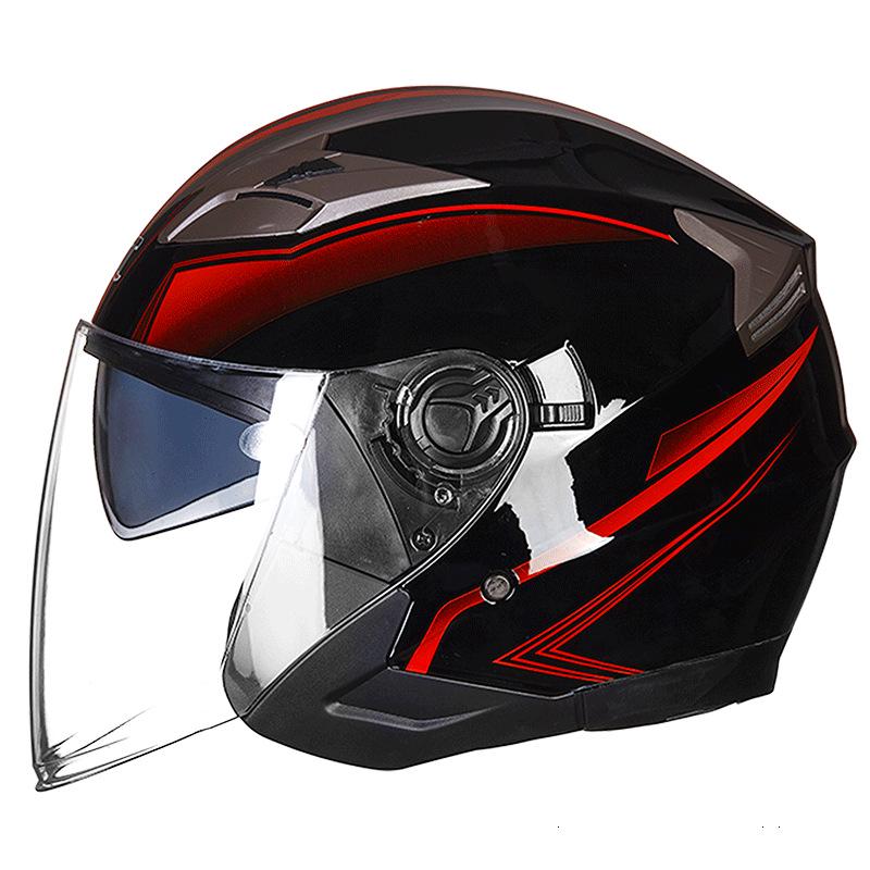 GXT708 Electric Scooter Helmet with Double Visor for Men & Women - All-Season Safety Half Helmet