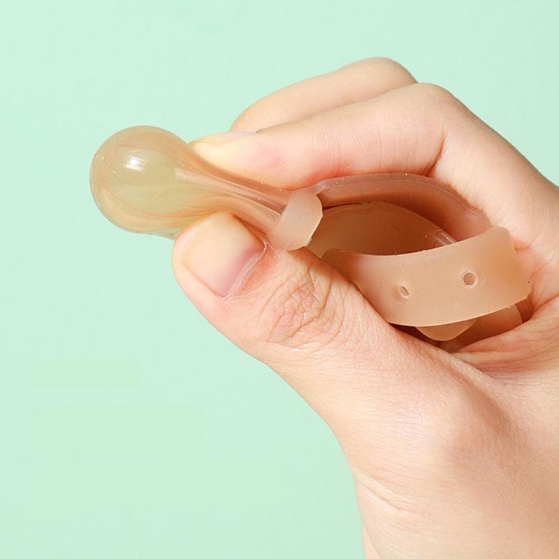 Silikon Tänder Handledsband Baby Tumme Sugg Stopp Napp Leksak BPA Fri Spädbarn Tänder Biter Finger Skydd