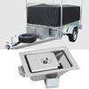 Embedded Panel Lock Stainless Steel Rectangular Trailer Paddle Door Key Latch Handle Truck Toolbox Lock