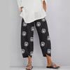 2020 Women's Loose Dandelion Print Elastic Waist Pocket Pants