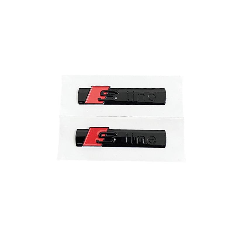 Sline Logo Car Fender Side Badge Emblem A1 A2 A3 A4 A5 A6 A7 A8 TT S3 S4 S5 S6 S7 Q2 Q3 Q5 Q7 Q8 RS3 R8