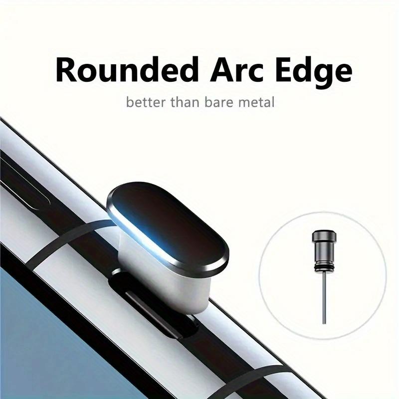 1pc Colorful Metal Anti-Dust Plug for Type-C Charging Port & 1pc 3.5mm Earphone Jack Dust Plug