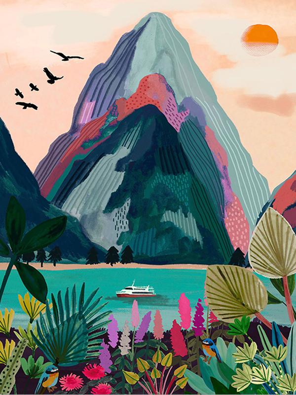Landschaftsposter Neuseeland NZ Blue Pools Lake Tekapo Reisedrucke Berg Leinwandmalerei Wandkunst Bilder Heimbar Dekor