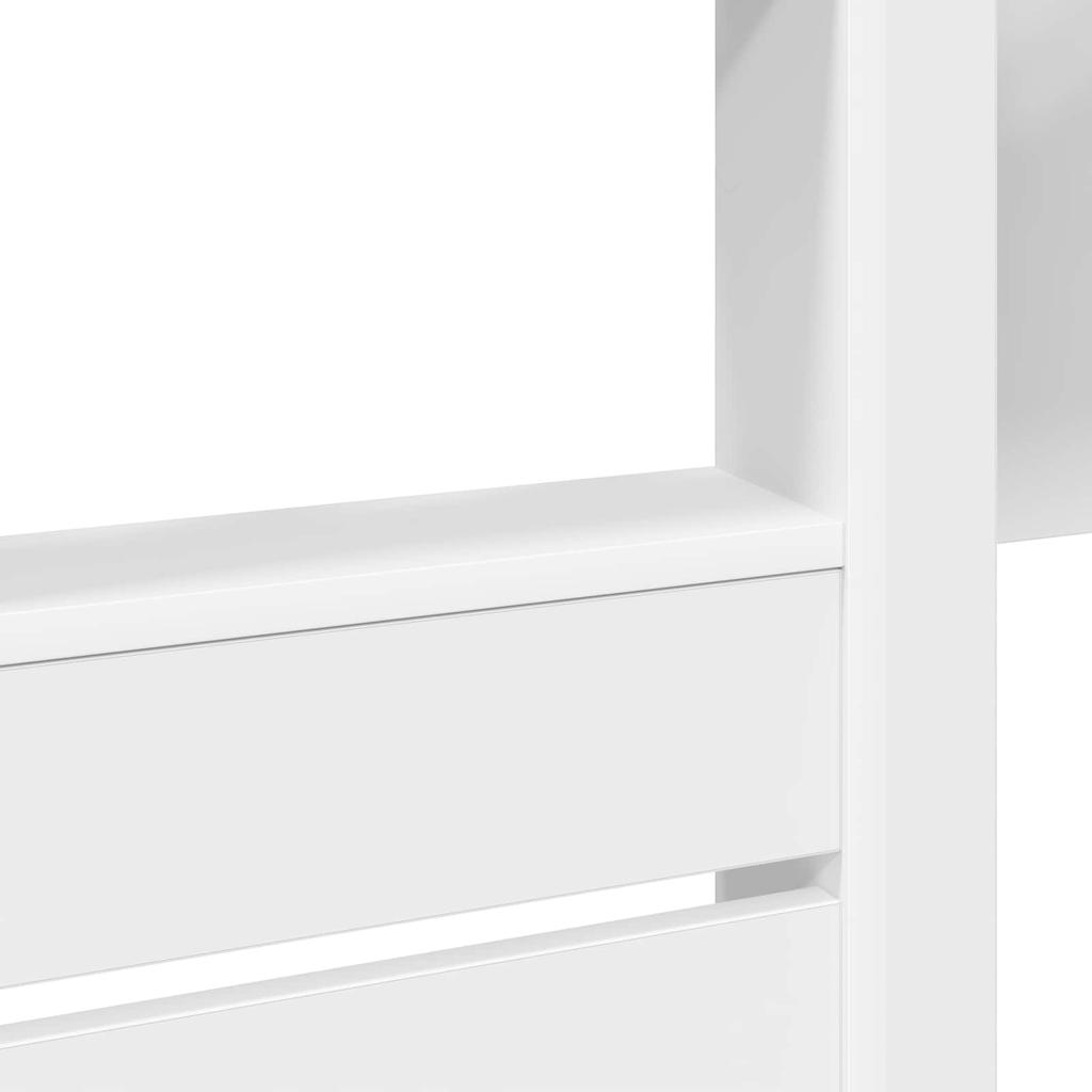 Kids Bunk Bed White 75 X 190 Cm Particleboard