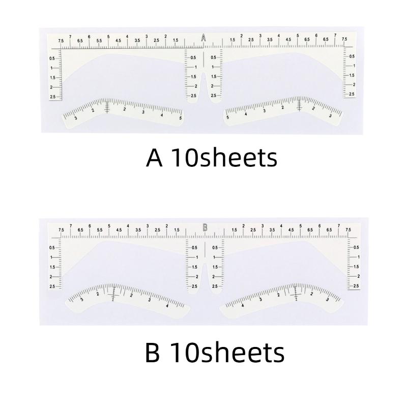 Adhesive, Microblading, Tattoo, Eyebrow Measurement Tools for Permanent Makeup Supply Disposable Eyebrow Ruler Sticker