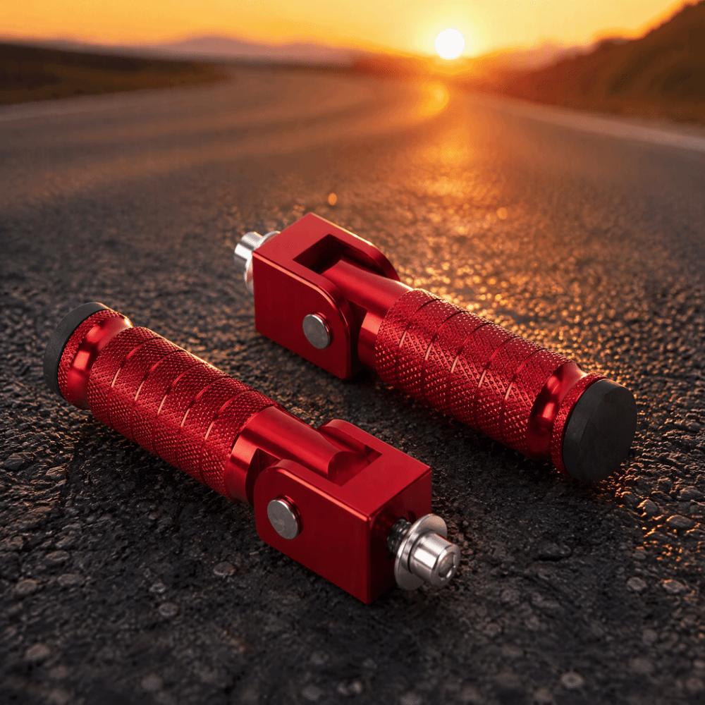 2pcs Aluminum Alloy Motorcycle Footrest CNC Machined Crash Bar Foot Pegs Crash Bar Mount
