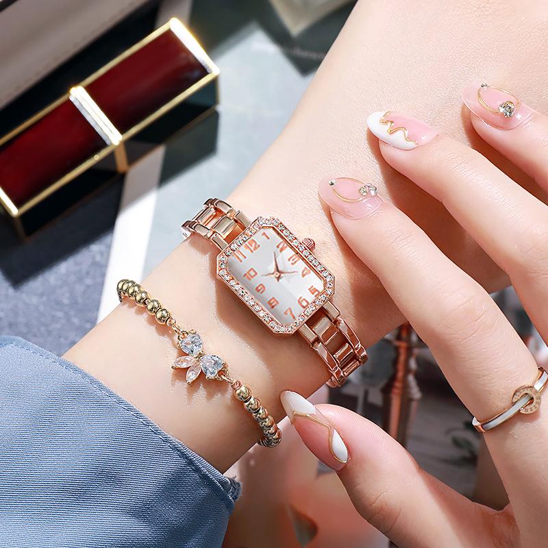 New Luxury Women Watches Fashion Square Wristwatch Casual Quartz Watch Simple Digital Scale Watches for Woman Relogio Feminino