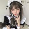White Furry Headdress Cat Ears Hair Clip One Pair Barrettes with Headband