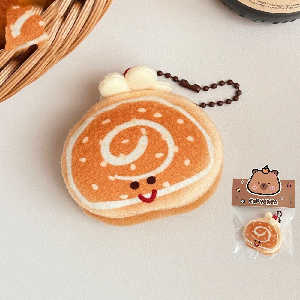 Food Shape Capybala Plush Keychain Capybala Plush Doll Keyring Schoolbag Decoration