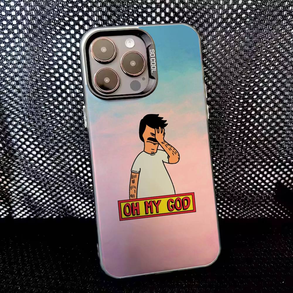 Cartoon B-Bobs Burgers Phone Case For iPhone 16,15,14,13,12,11,8,7,Pro,Max,Plus,Mini,XS,SE Anti Fall Black Matte Hard