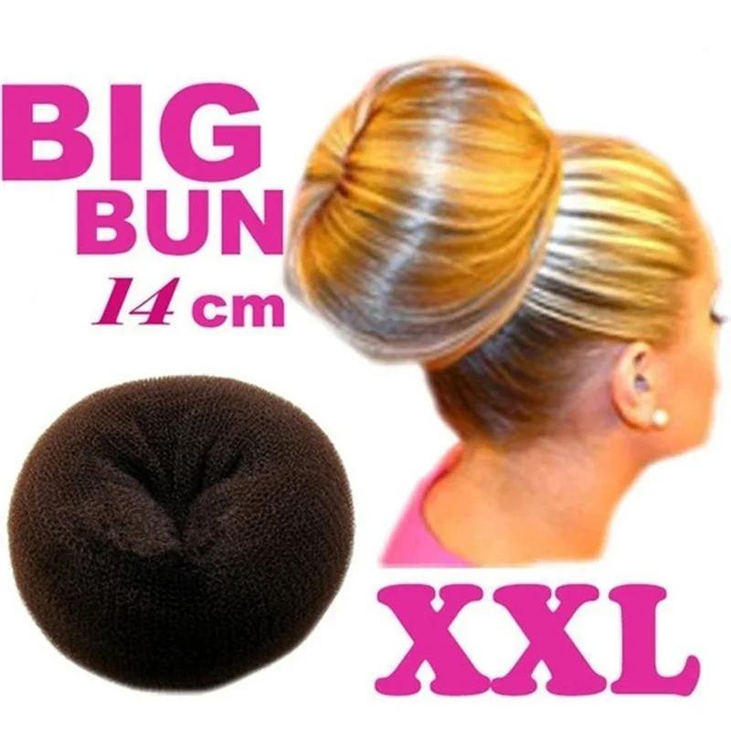14CM Large Donut Fluffy Ball Princess Hairstyle Personalized Multifu Headwear Salon Styling Tool Women's Accessories Scrunchie
