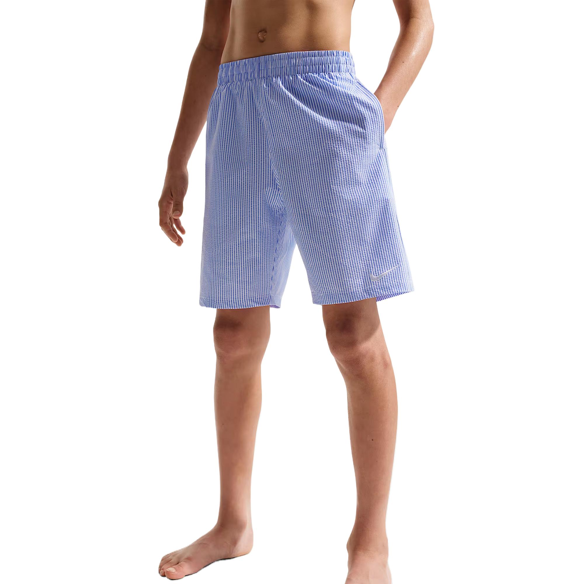 Nike Swim Breaker Wave Pattern Comfortable Multi-Pocket Fitted Swim Shorts Summer Kids Kids swim shorts IQ7793-452 XS
