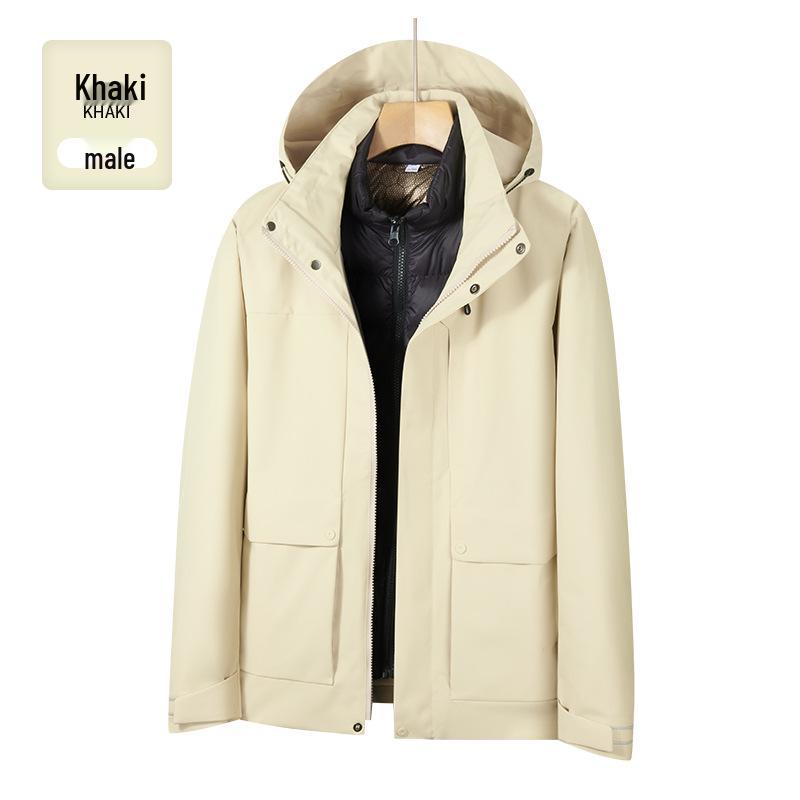 

Мужская графеновая куртка-ветровка 3-в-1 с отстегивающимся пуховиком - Теплая зимняя куртка для альпинизма M