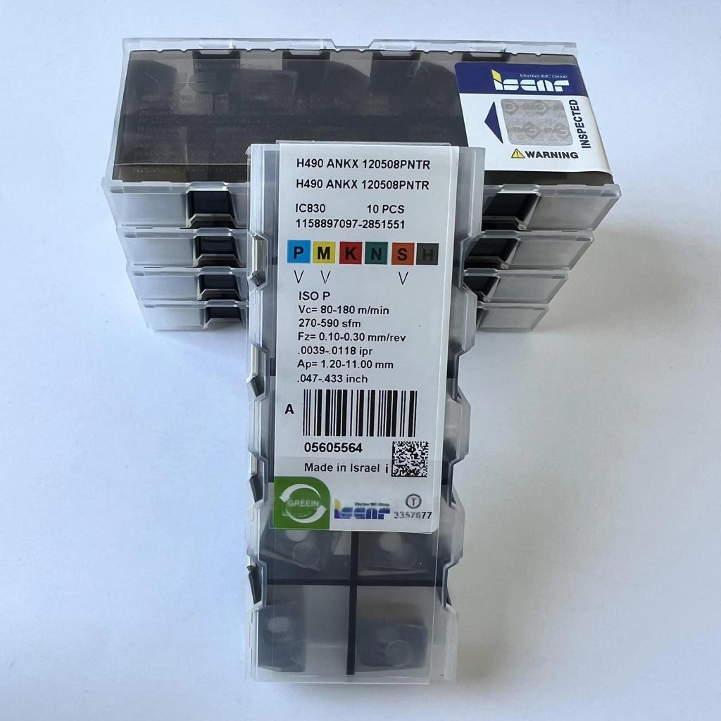 ISCAR / H490ANKX120508PNTR IC830 /Industrial Indexable Carbide Inserts 10 Pcs