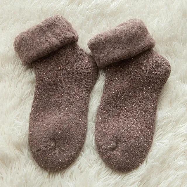 Super Soft Fleece Winter Warm Socks for Women Solid Winter Warm Thicken Coral Plush Socks Thermal Snow Home Sleep Floor Socks