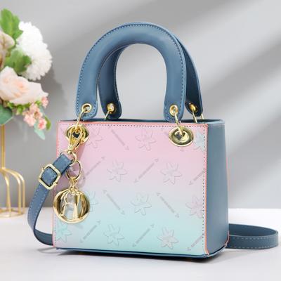 Handbag Colorful Gradual Change Small Bag Trend Women's Bag Shoulder Messenger Bag Pendant S