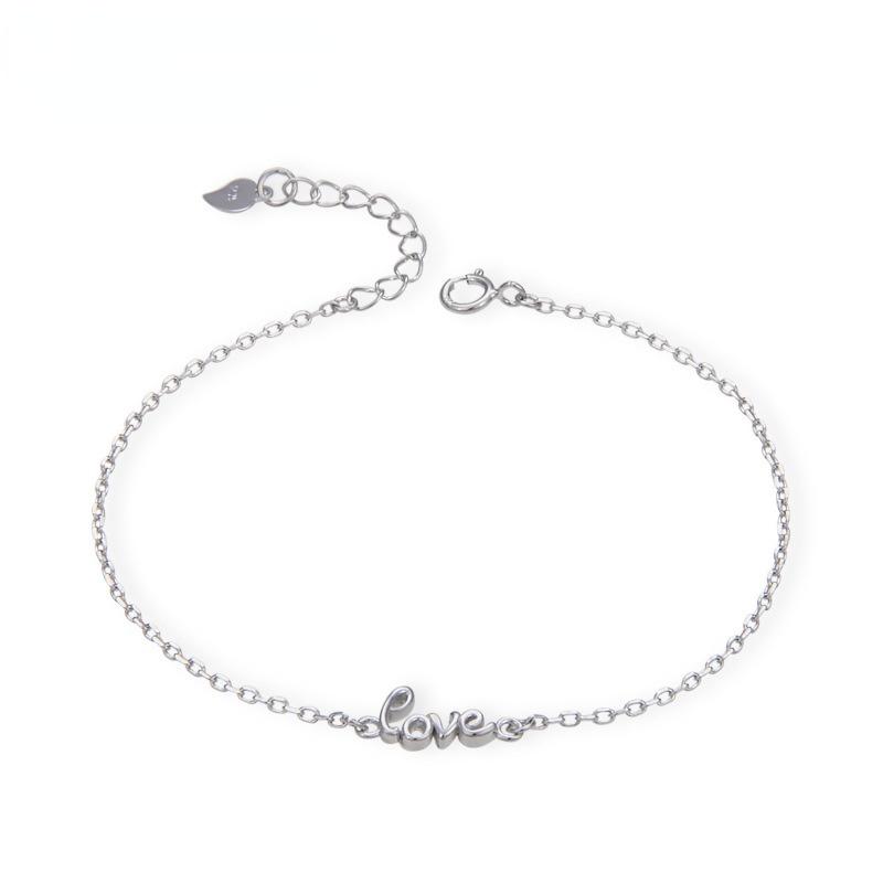 Lindon Women Zircon 925 Sterling Silver Jewelry Geometric Bead Chain Link Bracelet Fashion Fine Wedding Gift for Girlfriend